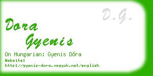 dora gyenis business card